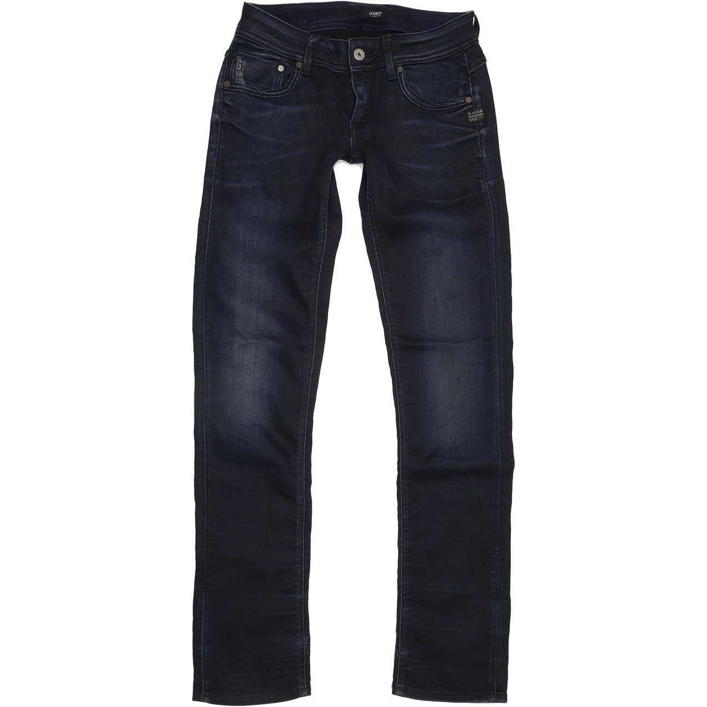 G-Star Attacc Women Navy Straight Slim Stretch Jeans W29 L32