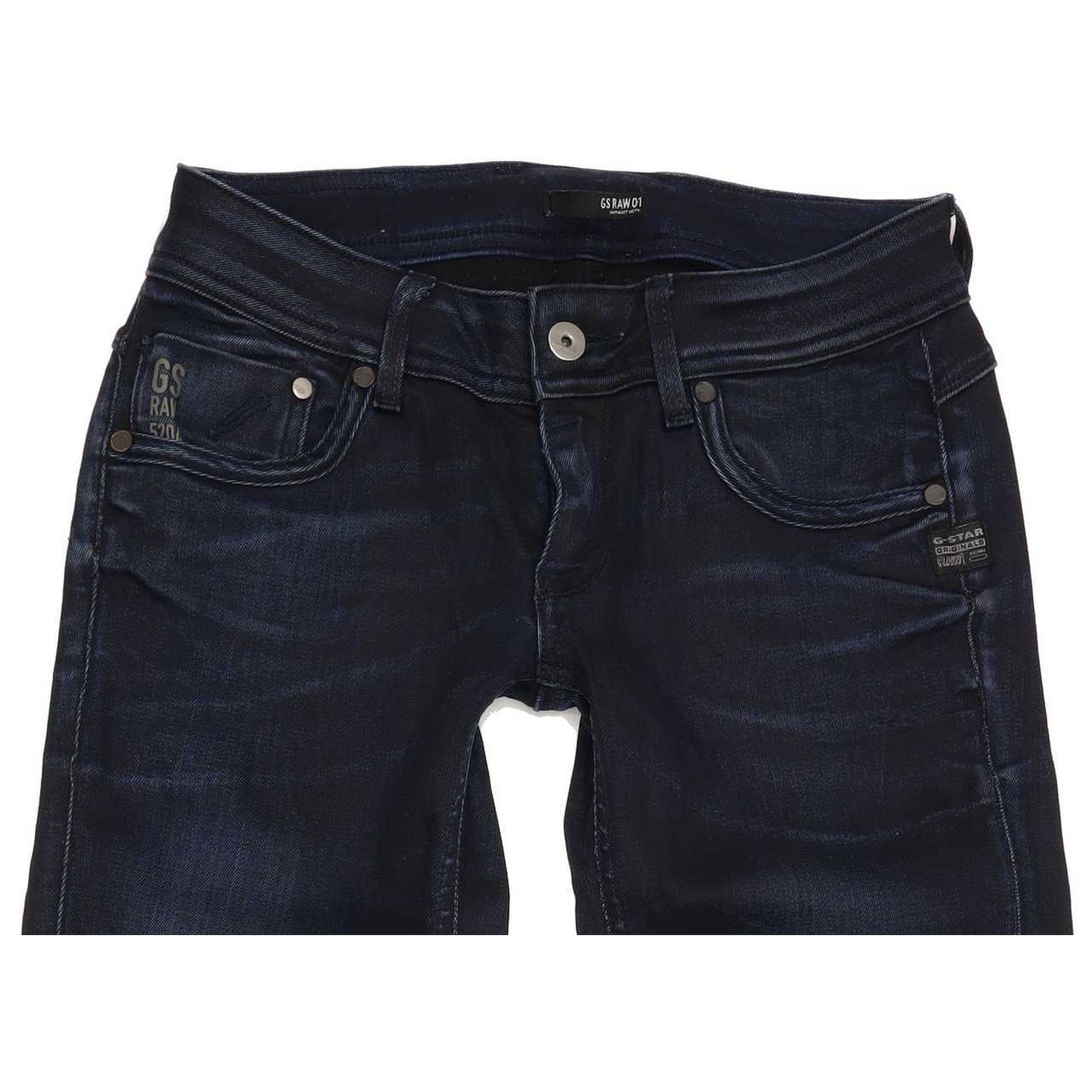 G-Star Attacc Women Navy Straight Slim Stretch Jeans W29 L32