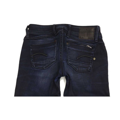 G-Star Attacc Women Navy Straight Slim Stretch Jeans W29 L32