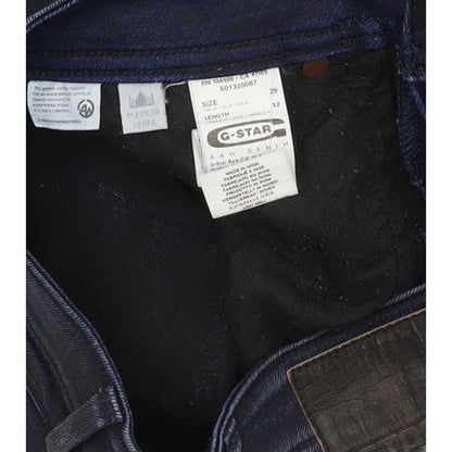 G-Star Attacc Women Navy Straight Slim Stretch Jeans W29 L32