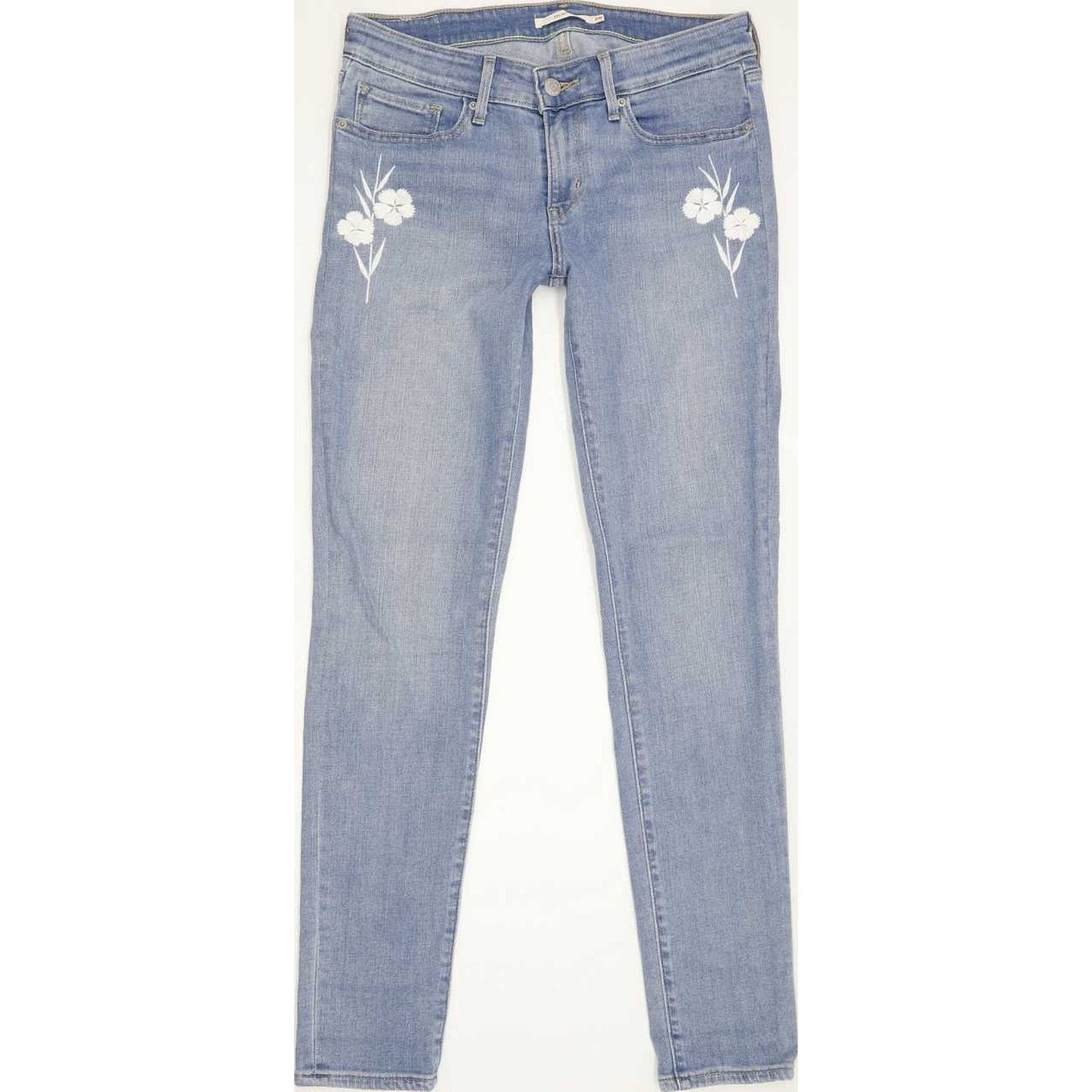 Levi's 711 Women Blue Skinny Regular Stretch Jeans W28 L30