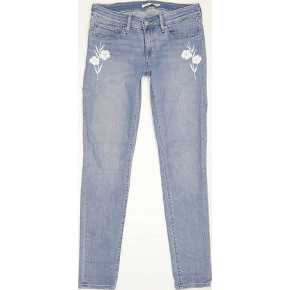 Levi's 711 Women Blue Skinny Regular Stretch Jeans W28 L30