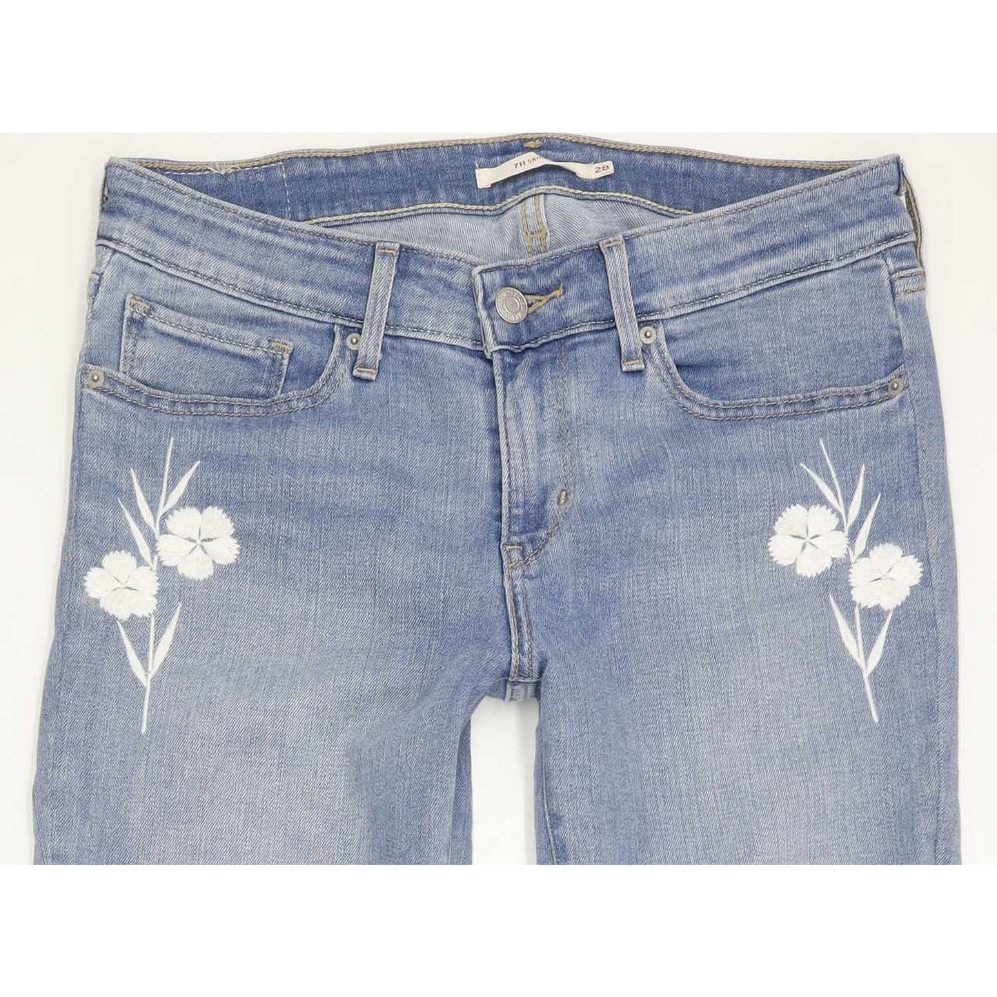 Levi's 711 Women Blue Skinny Regular Stretch Jeans W28 L30
