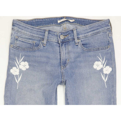 Levi's 711 Women Blue Skinny Regular Stretch Jeans W28 L30
