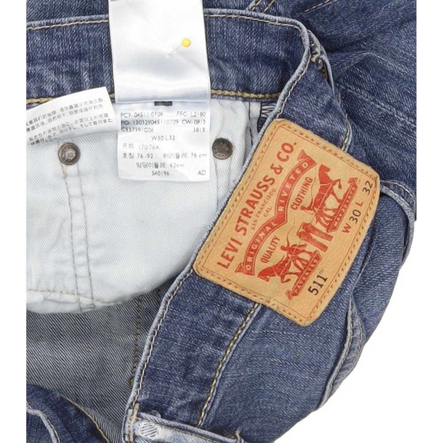 Levi's 511 Men Blue Straight Slim Stretch Jeans W30 L31