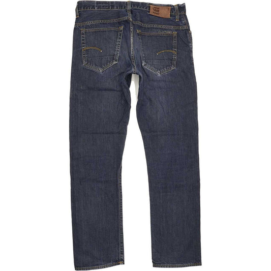 G-Star 3301 Men Blue Straight Slim Jeans W36 L31