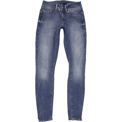 G-Star Lynn D-Mid Super Women Blue Skinny Regular Stretch Jeans W28 L31