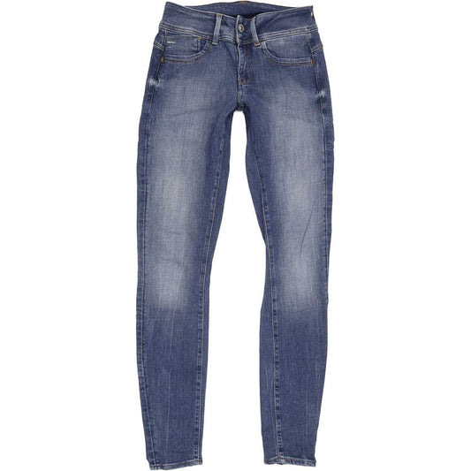 G-Star Lynn D-Mid Super Women Blue Skinny Regular Stretch Jeans W28 L31