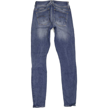 G-Star Lynn D-Mid Super Women Blue Skinny Regular Stretch Jeans W28 L31