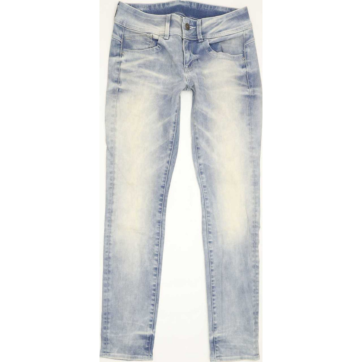 G-Star Lynn Mid Women Blue Skinny Slim Stretch Jeans W28 L30