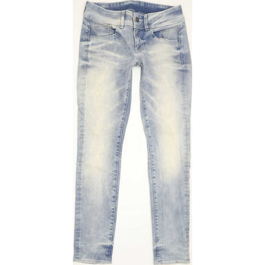 G-Star Lynn Mid Women Blue Skinny Slim Stretch Jeans W28 L30