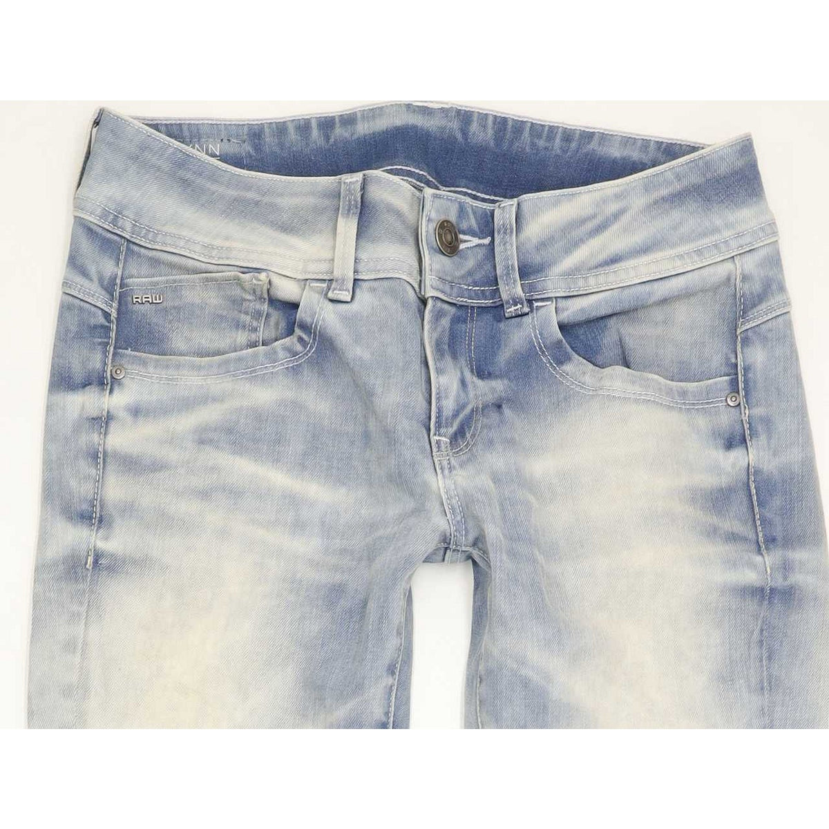 G-Star Lynn Mid Women Blue Skinny Slim Stretch Jeans W28 L30