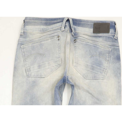 G-Star Lynn Mid Women Blue Skinny Slim Stretch Jeans W28 L30