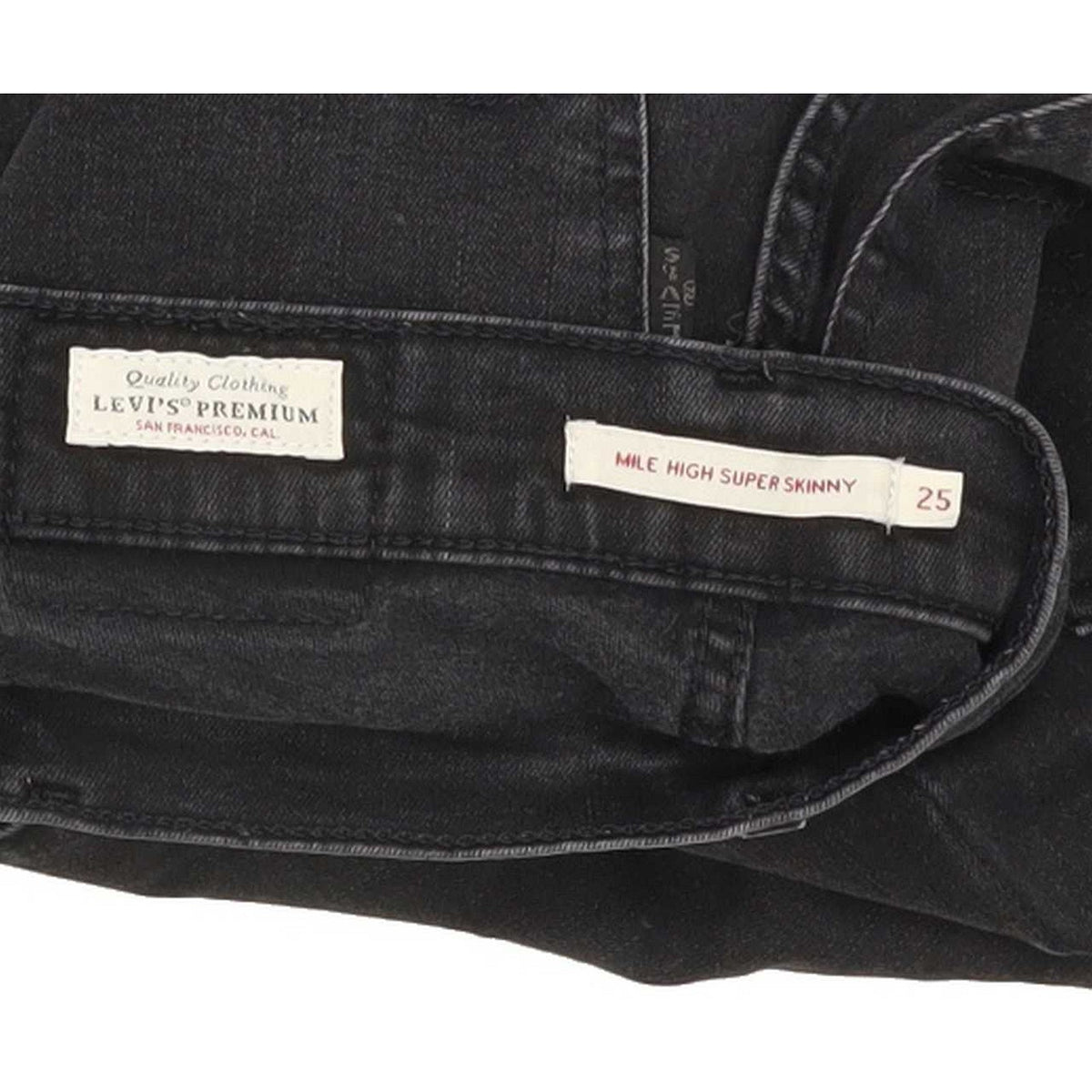 Levi's Mile High Rise Women Black Skinny Stretch Jeans W25 L31
