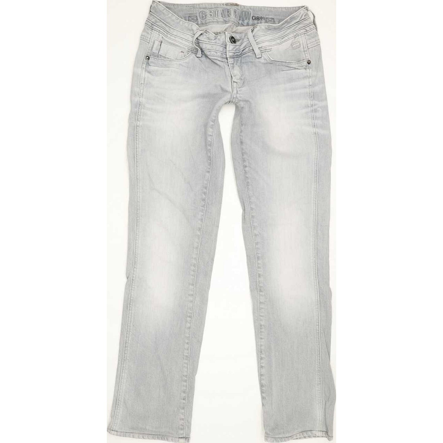 G-Star Heller Women Grey Straight Slim Stretch Jeans W29 L30