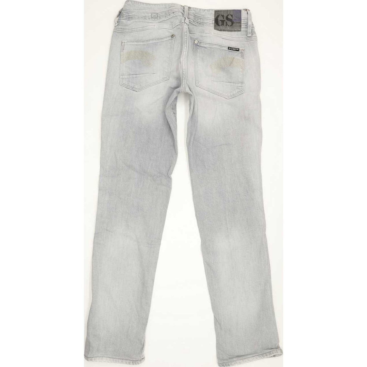 G-Star Heller Women Grey Straight Slim Stretch Jeans W29 L30