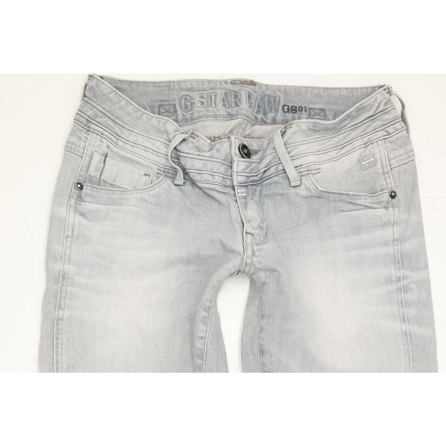 G-Star Heller Women Grey Straight Slim Stretch Jeans W29 L30