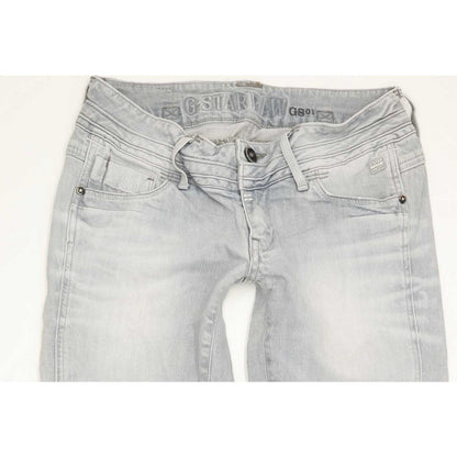 G-Star Heller Women Grey Straight Slim Stretch Jeans W29 L30
