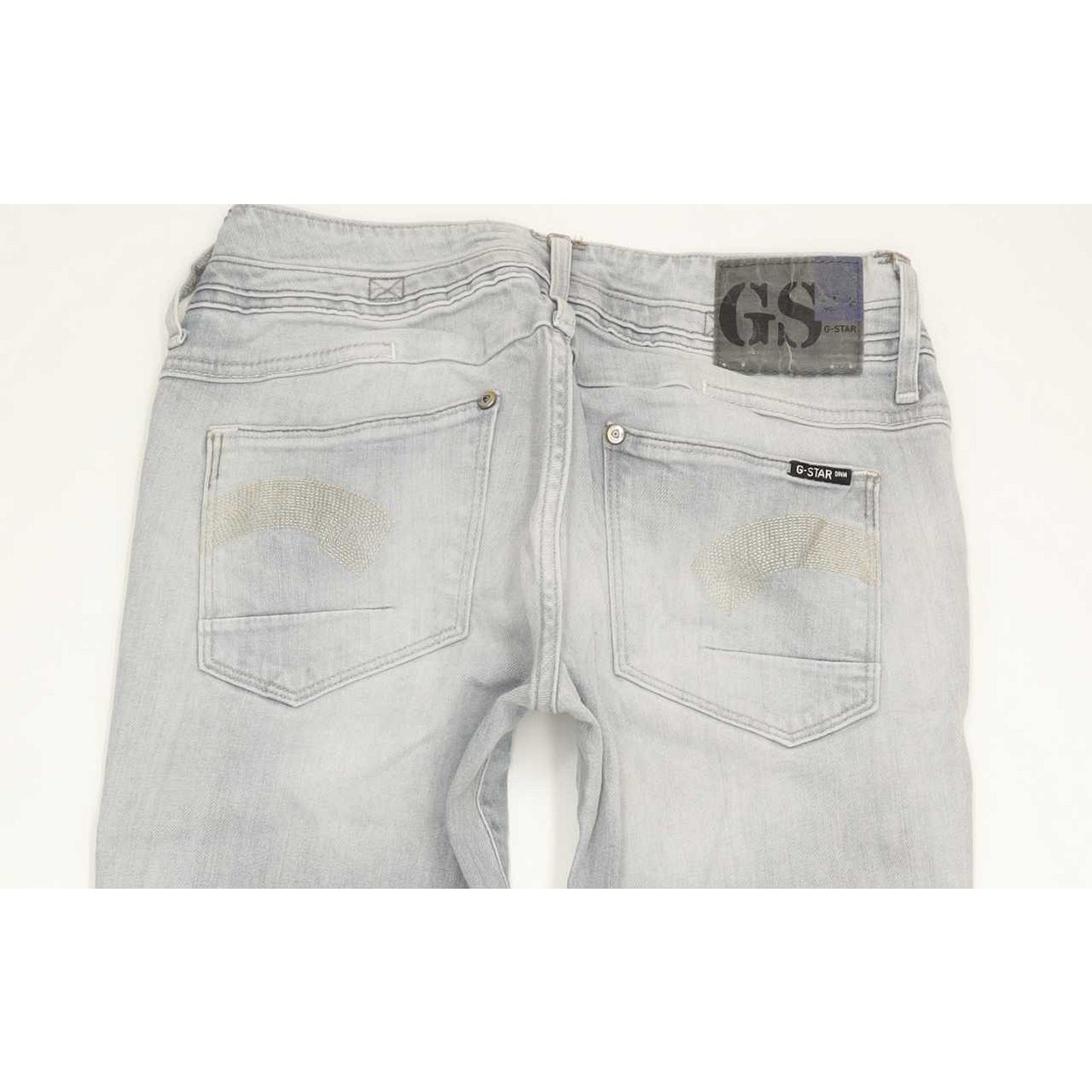 G-Star Heller Women Grey Straight Slim Stretch Jeans W29 L30