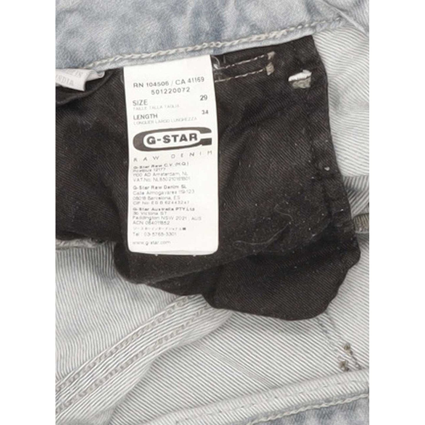 G-Star Heller Women Grey Straight Slim Stretch Jeans W29 L30