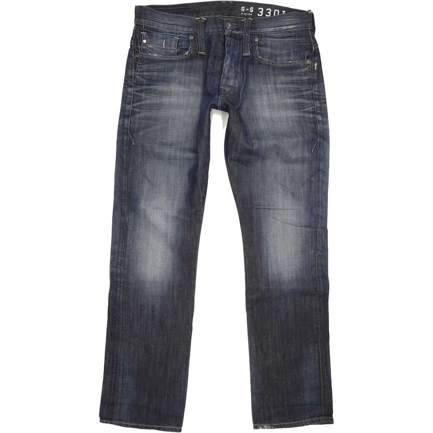 G-Star Victor Men Blue Straight Regular Jeans W34 L32