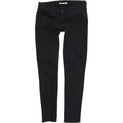Levi's 711 Women Black Skinny Slim Stretch Jeans W27 L30
