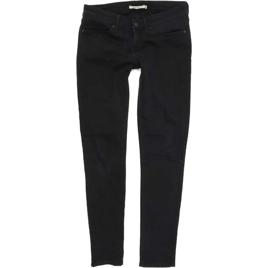 Levi's 711 Women Black Skinny Slim Stretch Jeans W27 L30