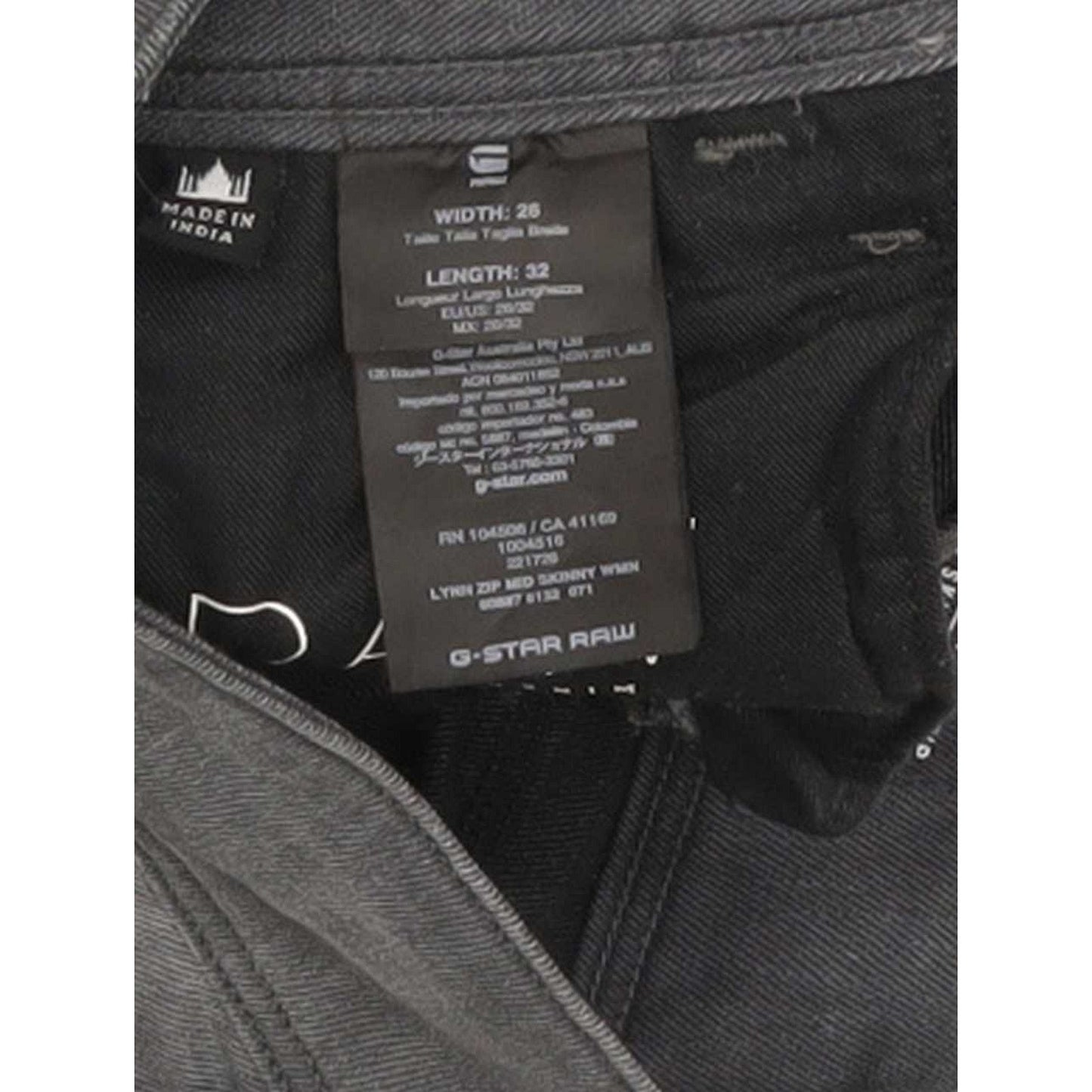 G-Star Lynn Women Grey Skinny Slim Stretch Jeans W26 L31