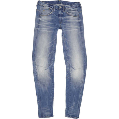 G-Star Arc 3D Low Women Blue Tapered Loose Boyfriend Stretch Jeans W25 L34