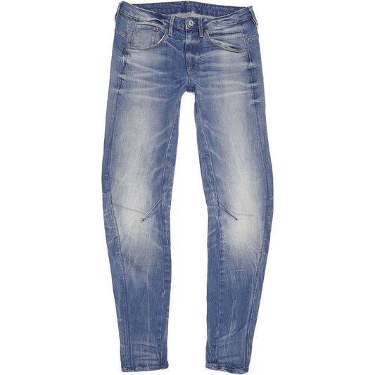 G-Star Arc 3D Low Women Blue Tapered Loose Boyfriend Stretch Jeans W25 L34