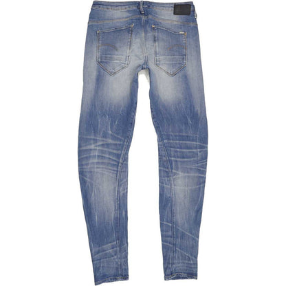 G-Star Arc 3D Low Women Blue Tapered Loose Boyfriend Stretch Jeans W25 L34