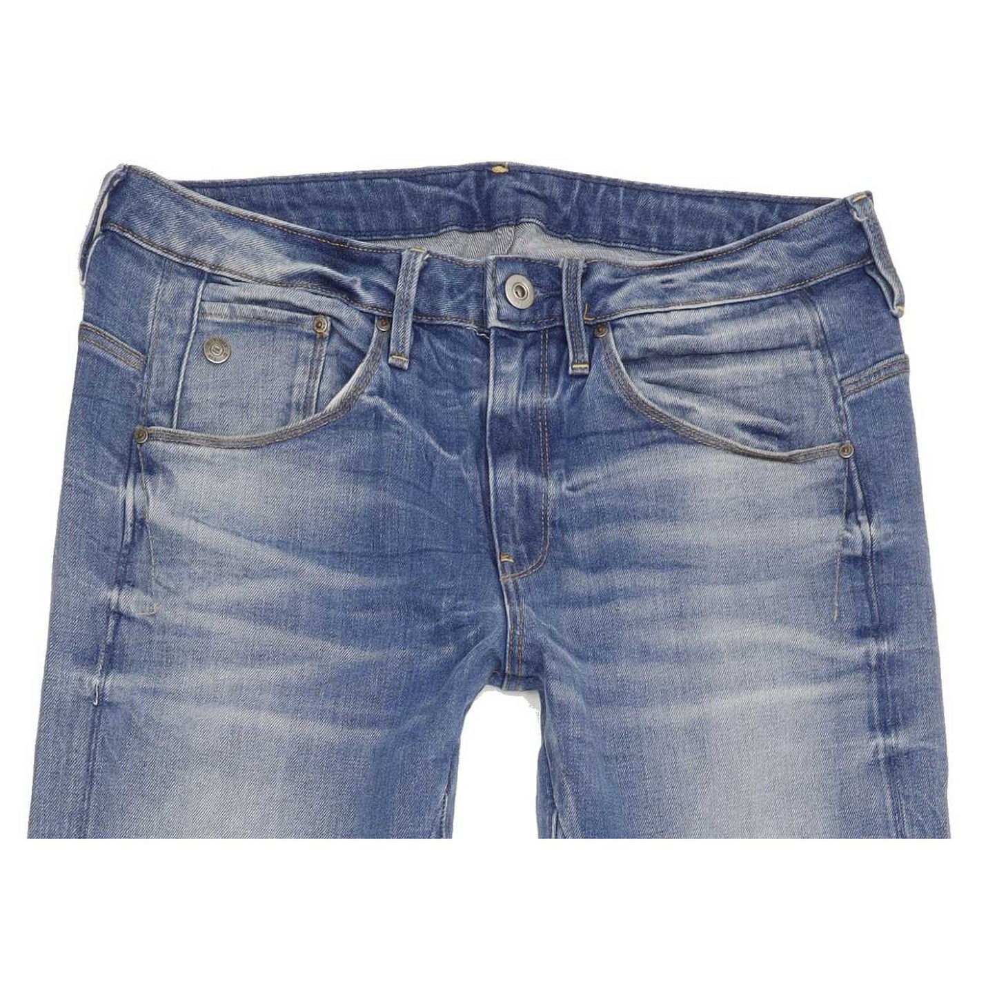 G-Star Arc 3D Low Women Blue Tapered Loose Boyfriend Stretch Jeans W25 L34
