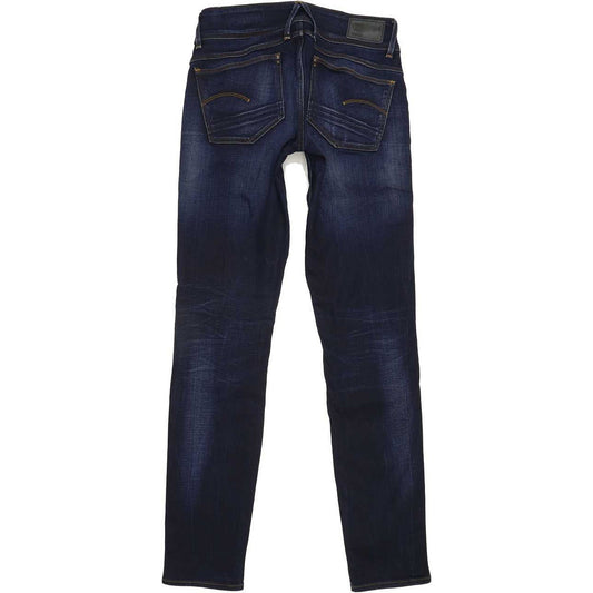 G-Star Lynn Mid Women Blue Skinny Slim Jeans W26 L30