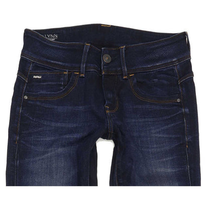 G-Star Lynn Mid Women Blue Skinny Slim Jeans W26 L30