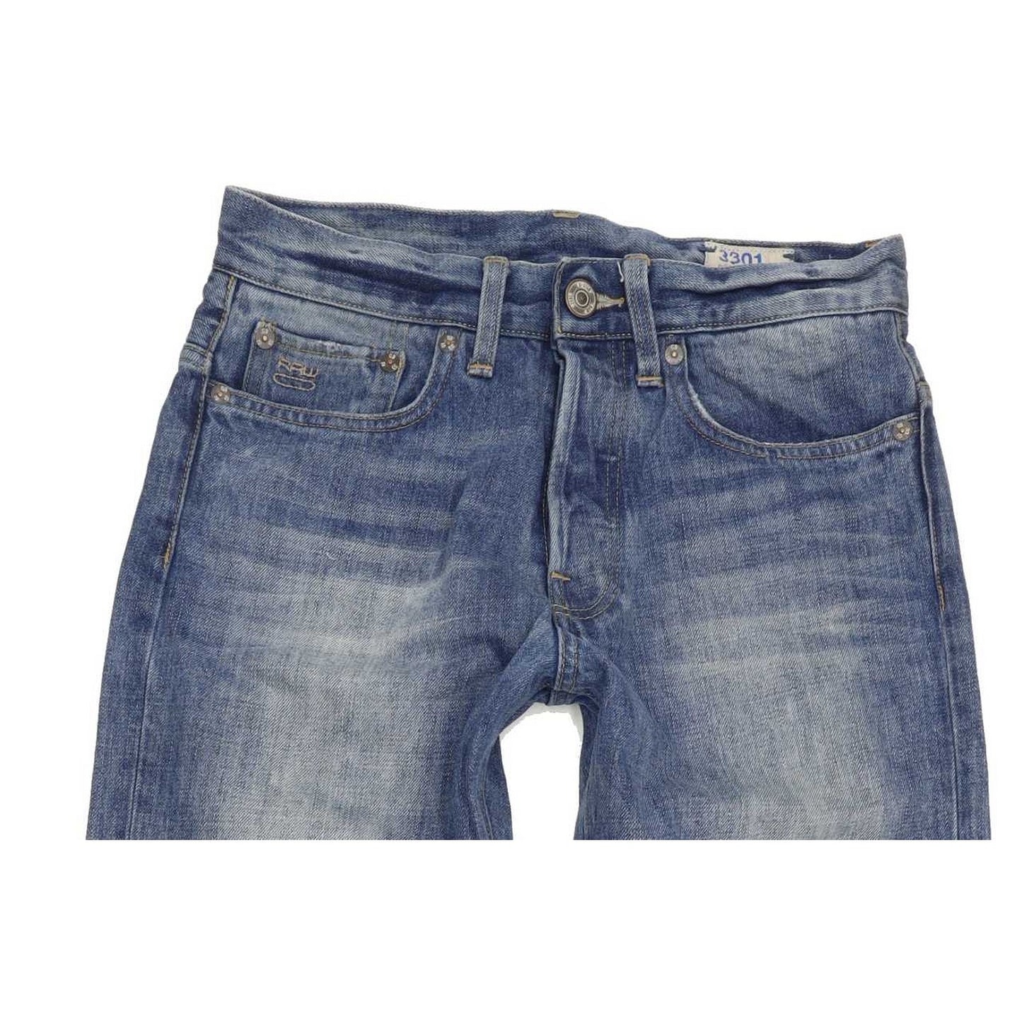 G-Star 3301 Men Blue Straight Regular Jeans W28 L31