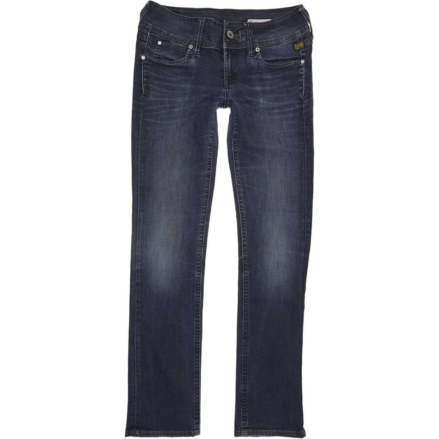G-Star Ford Women Blue Straight Slim Stretch Jeans W29 L32