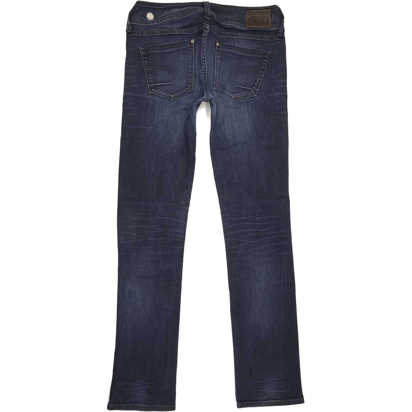 G-Star Ford Women Blue Straight Slim Stretch Jeans W29 L32