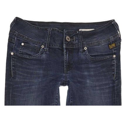 G-Star Ford Women Blue Straight Slim Stretch Jeans W29 L32