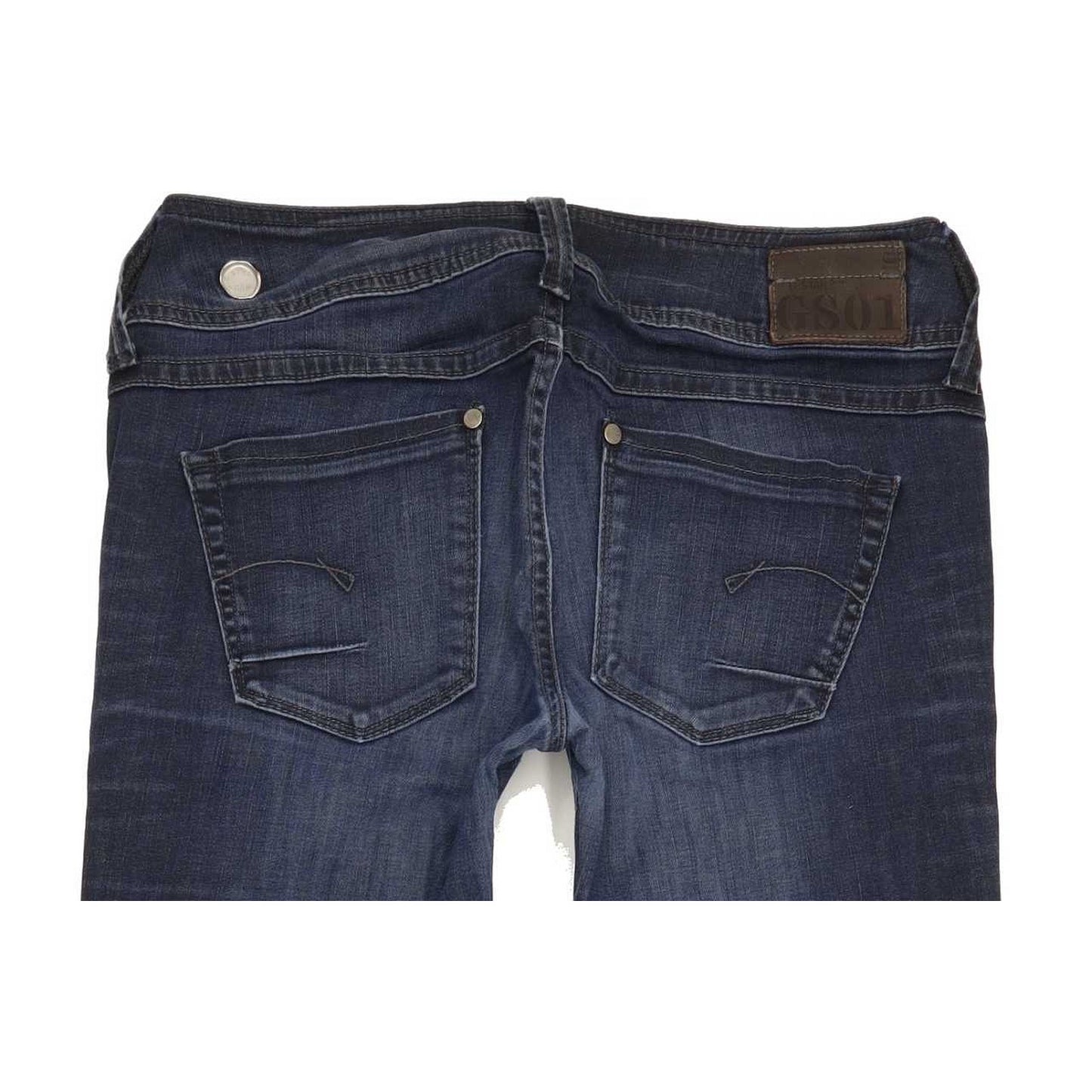 G-Star Ford Women Blue Straight Slim Stretch Jeans W29 L32