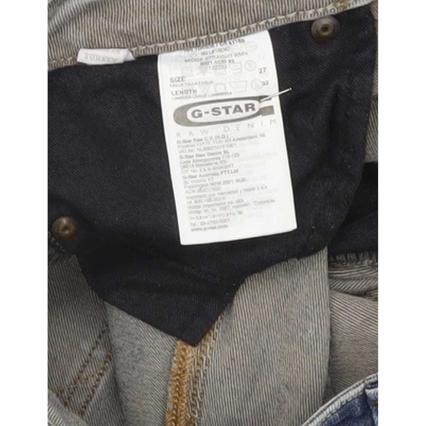 G-Star Midge Women Blue Straight Slim Jeans W27 L31