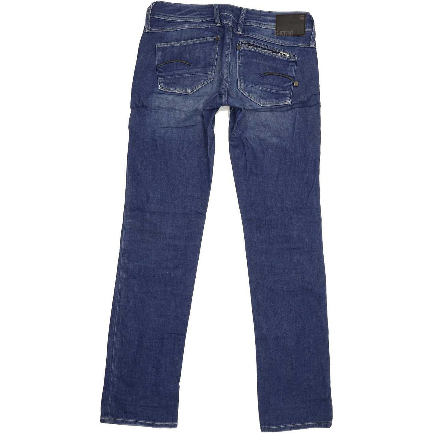 G-Star Attacc Women Blue Straight Slim Stretch Jeans W28 L32