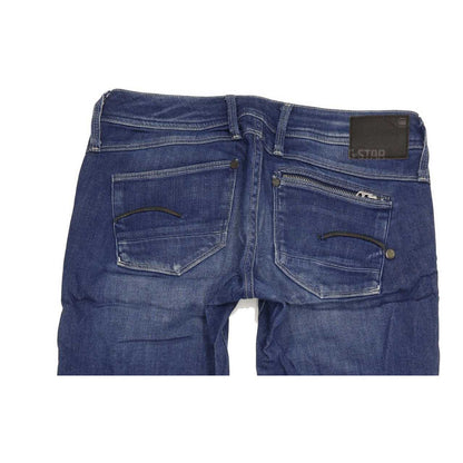 G-Star Attacc Women Blue Straight Slim Stretch Jeans W28 L32