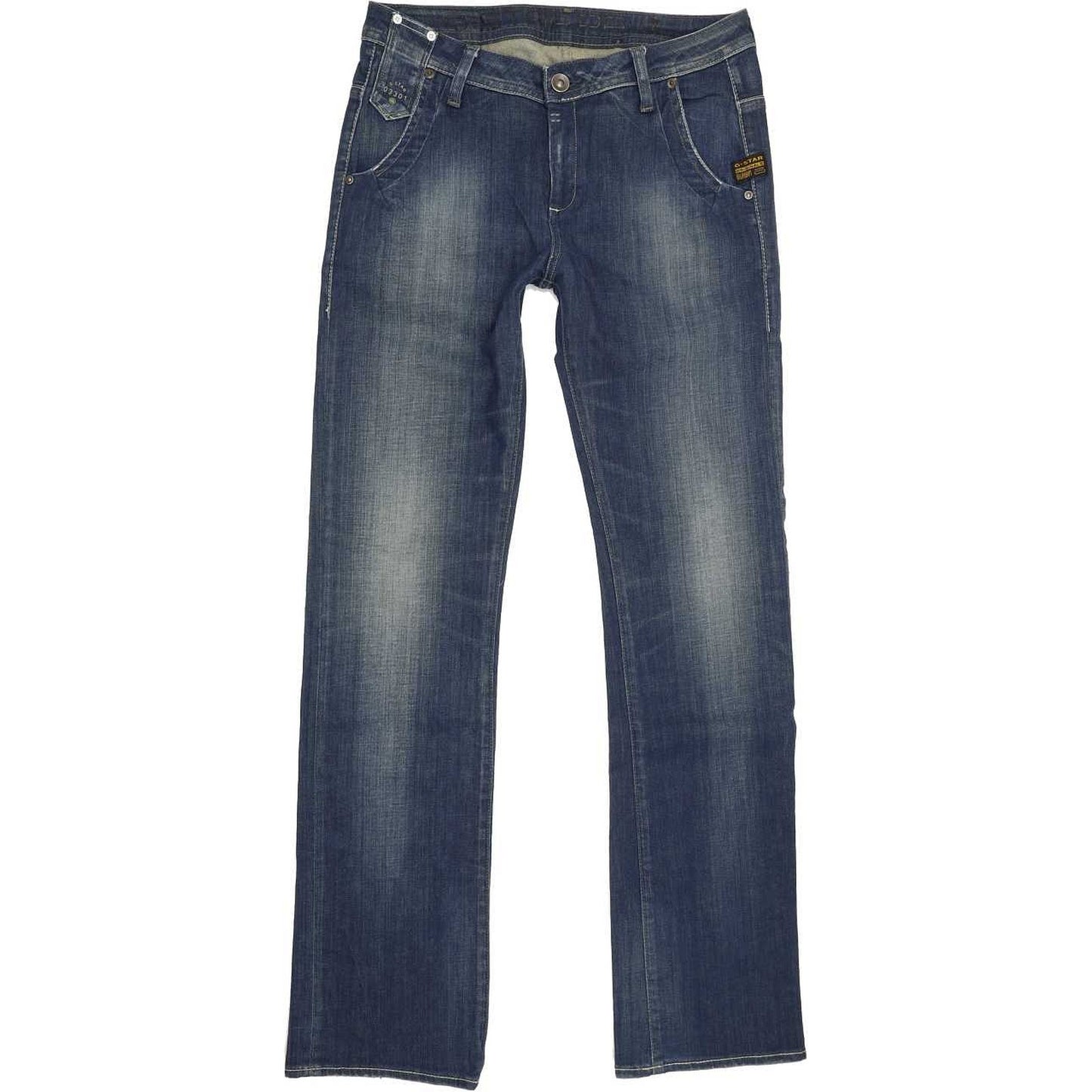 G-Star Lyric Women Blue Straight Loose Stretch Jeans W27 L34