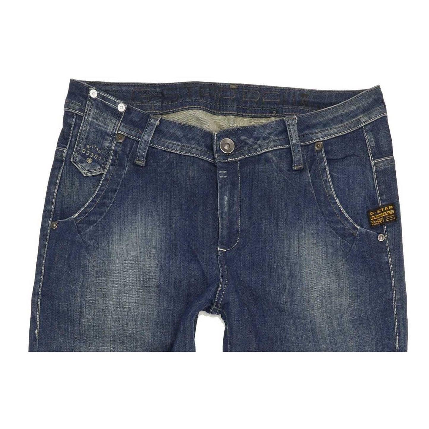 G-Star Lyric Women Blue Straight Loose Stretch Jeans W27 L34
