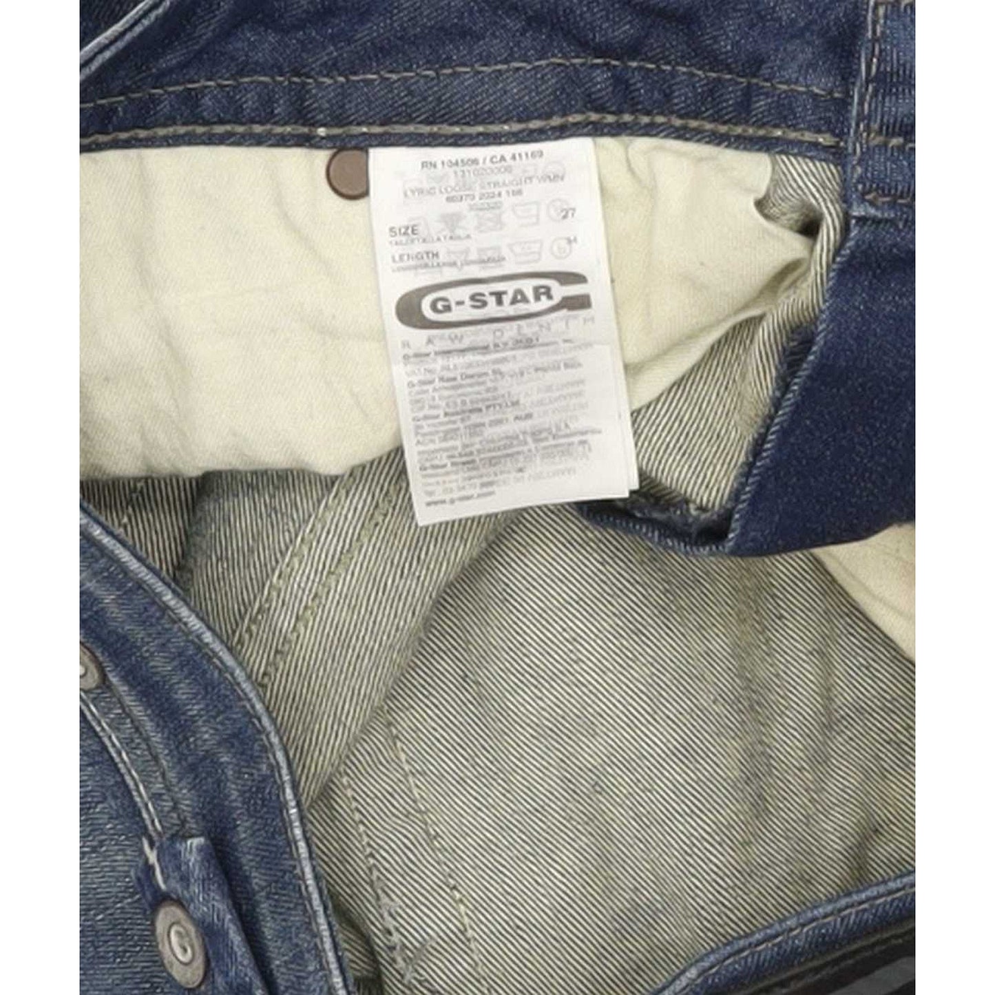G-Star Lyric Women Blue Straight Loose Stretch Jeans W27 L34