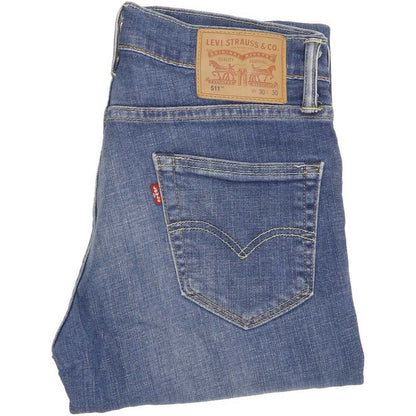 Levi's 511 Men Blue Straight Slim Stretch Jeans W30 L30
