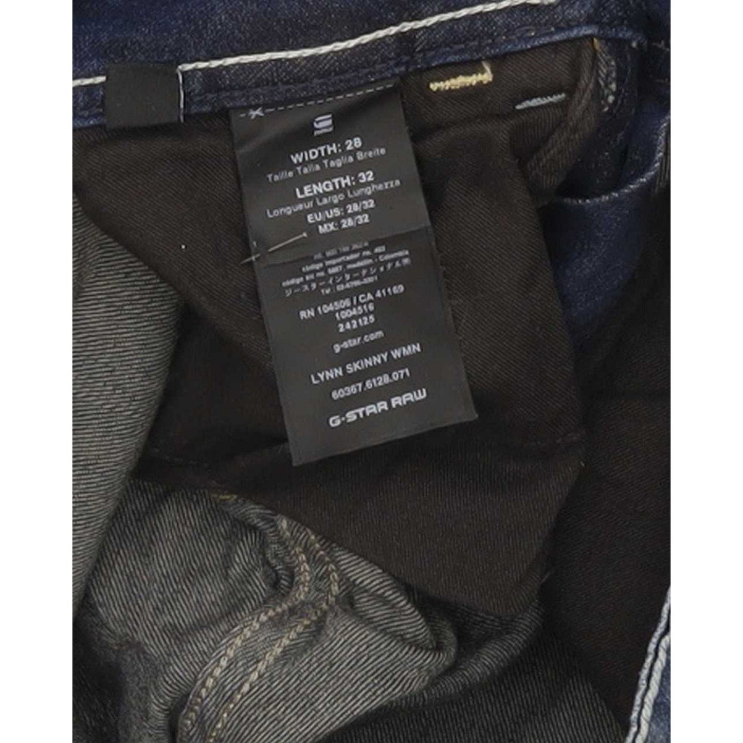 G-Star Lynn Women Blue Skinny Slim Stretch Jeans W28 L31