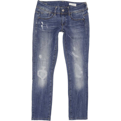 G-Star Lynn Mid Women Blue Skinny Slim Stretch Jeans W27 L27