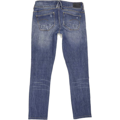 G-Star Lynn Mid Women Blue Skinny Slim Stretch Jeans W27 L27