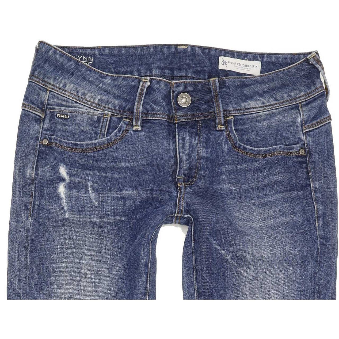 G-Star Lynn Mid Women Blue Skinny Slim Stretch Jeans W27 L27